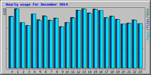 Hourly usage for December 2014