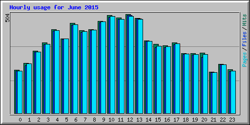 Hourly usage for June 2015