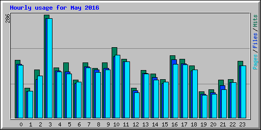 Hourly usage for May 2016