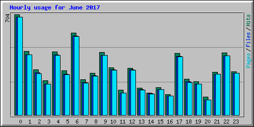 Hourly usage for June 2017