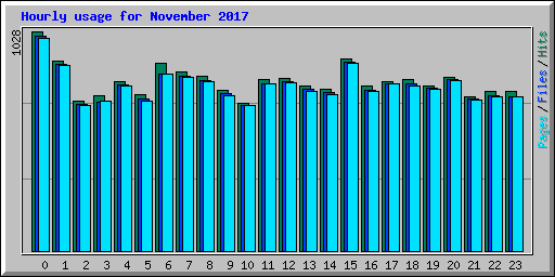 Hourly usage for November 2017