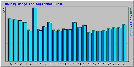 Hourly usage for September 2018