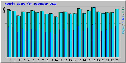 Hourly usage for December 2019