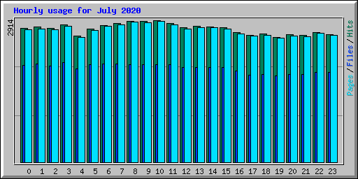 Hourly usage for July 2020