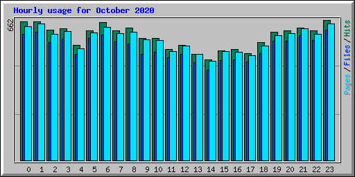 Hourly usage for October 2020