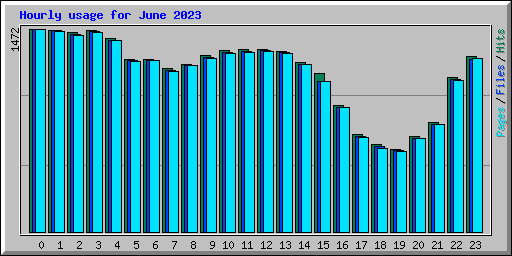 Hourly usage for June 2023