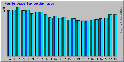 Hourly usage for October 2023