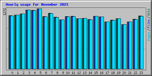 Hourly usage for November 2023