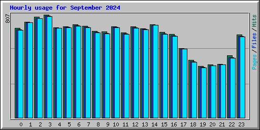 Hourly usage for September 2024
