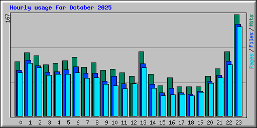 Hourly usage for October 2025