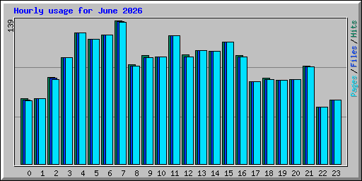 Hourly usage for June 2026